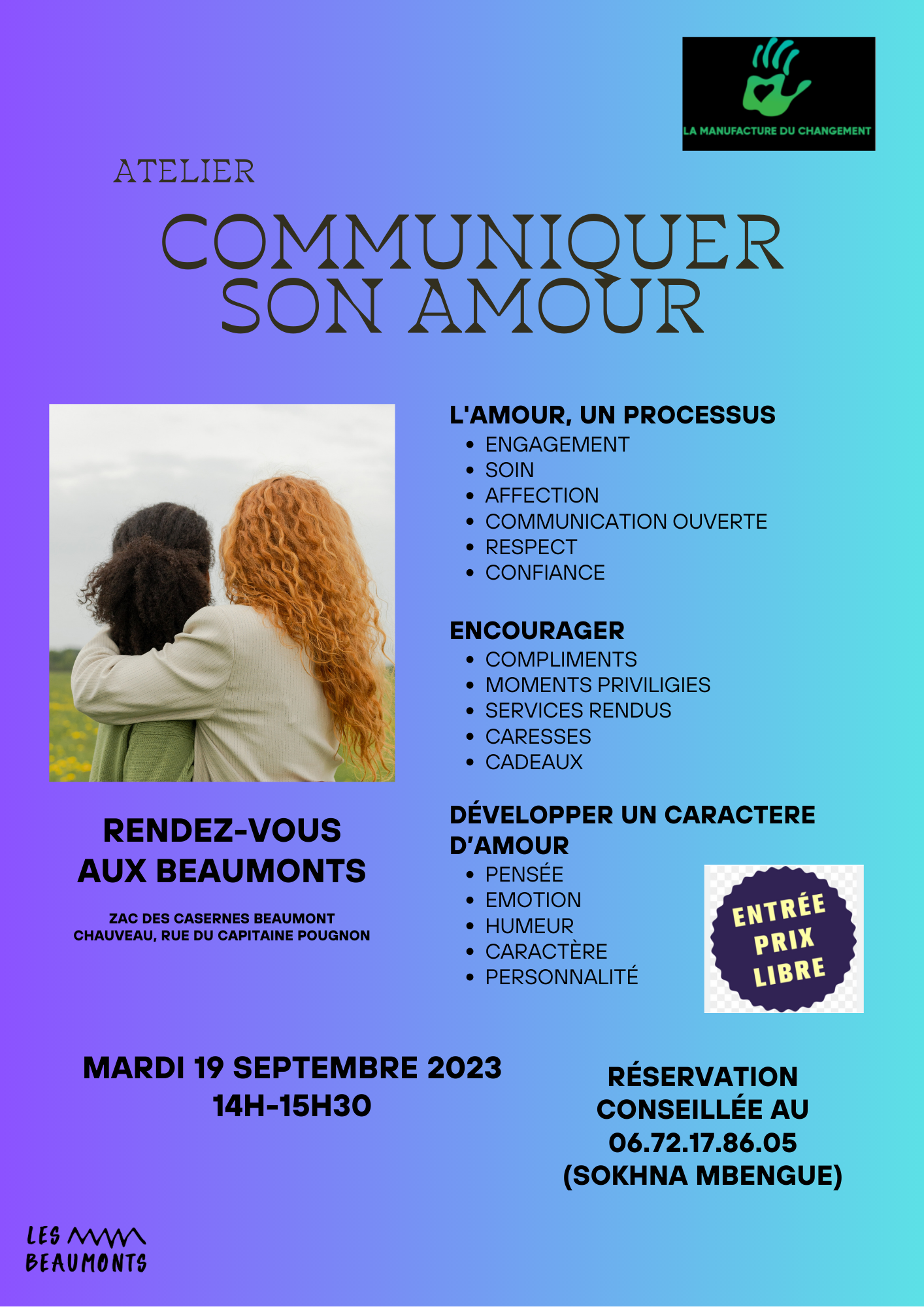 Affiche de l'atelier Communiquer son amour