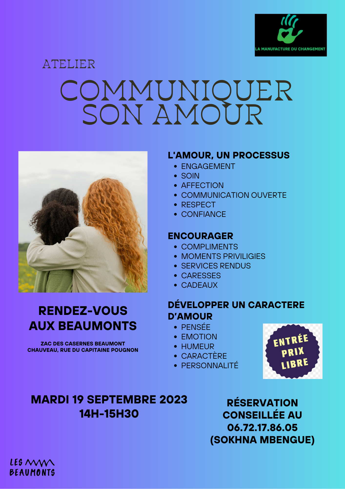 Affiche de l'atelier Communiquer son amour 